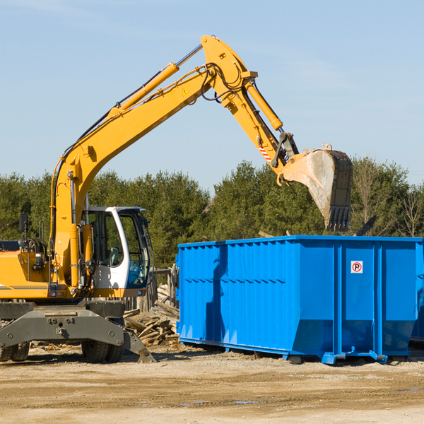 what size residential dumpster rentals are available in Wall New Jersey